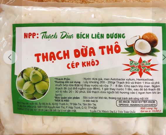 THẠCH DỪA THÔ BÍCH LIÊN DƯƠNG 1kg - tặng kèm hương dừa giá cho khách sỉ và lẻ