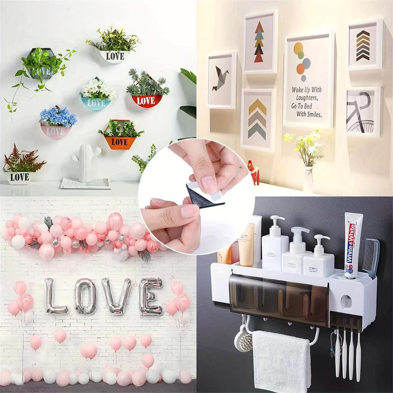 Double Sided Square and Round Tape, Multifunctional Self Adhesive Foam Pad, Non-slip Strong Adhesive Tape, Mounting Pad for Home Office Wall Decor 4