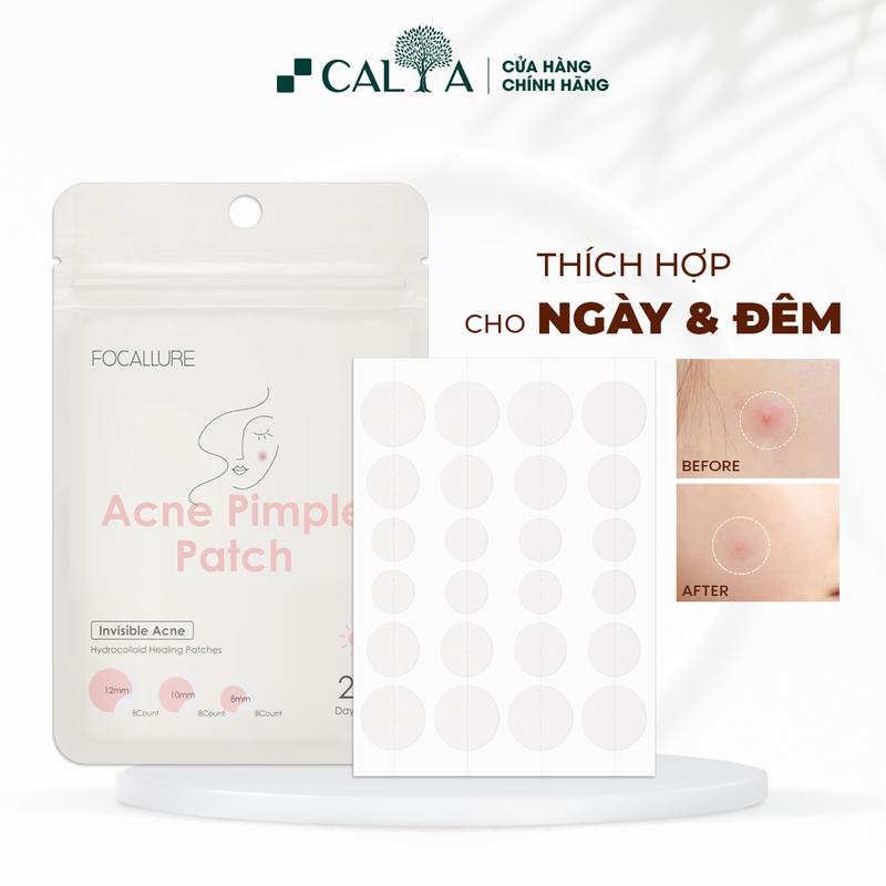 Miếng Dán Mụn Focallure Giúp Giảm Sưng Mụn, Tái Tạo Da Ngày Và Đêm Cao Cấp - Acne Pimple Patch 24 Miếng