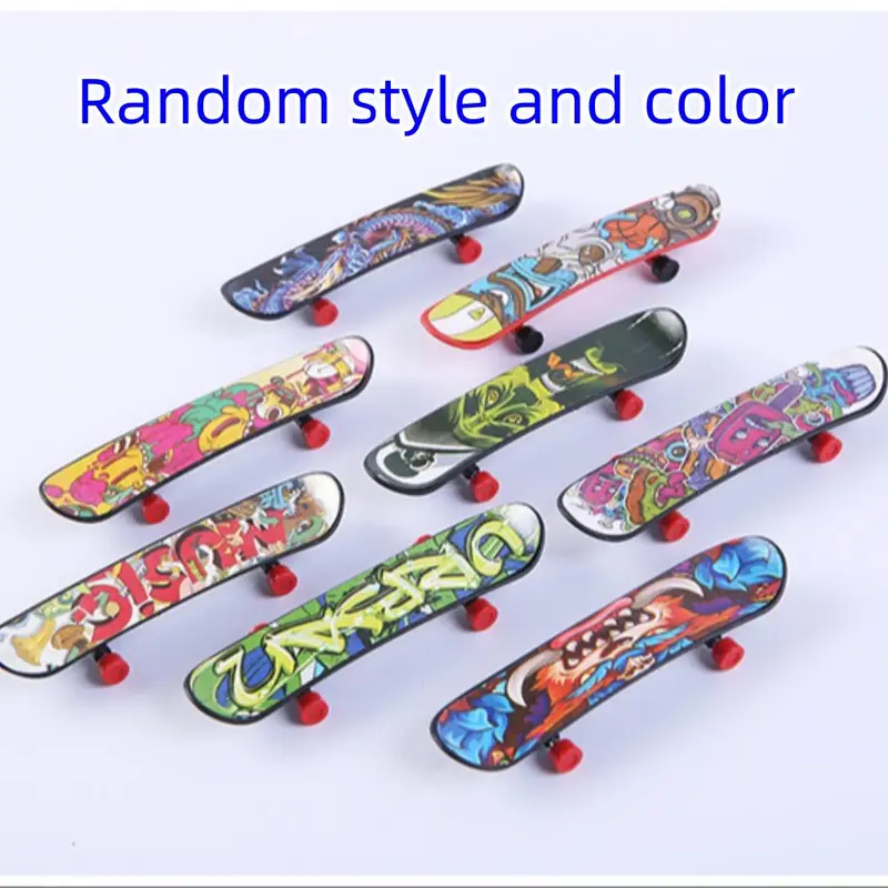 Finger Skate Toy, 10pcs/set Mini Multicolor Funny Finger Skate Toy, Party Decorations for Home School Game Office 5