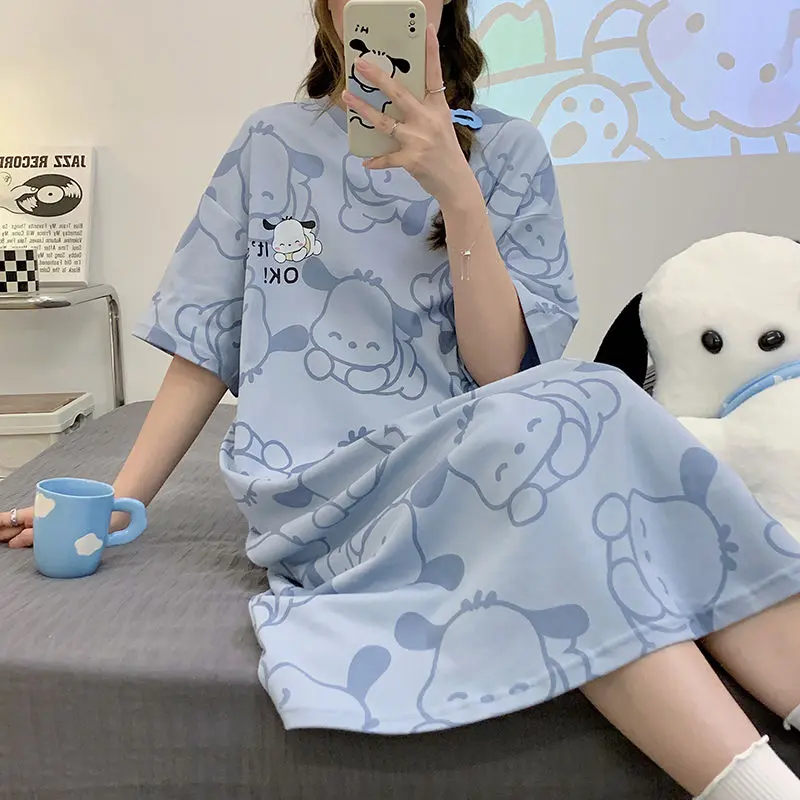 Váy Ngủ Cotton Cho Nữ, Đồ Ngủ Dài Trung Bình Mới Cho Học Sinh, Đồ Ngủ Đẹp, Bộ Đồ Mặc Nhà, Mùa Hè