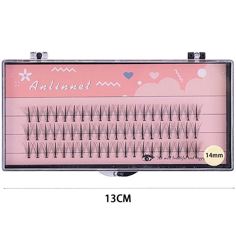 Product Introduction of Natural Single Tuft Grafting False Eyelashes 8~14mm 10D Sandwich Eyelash Black Individual Eyelashes Makeup Tool Women Beauty 14