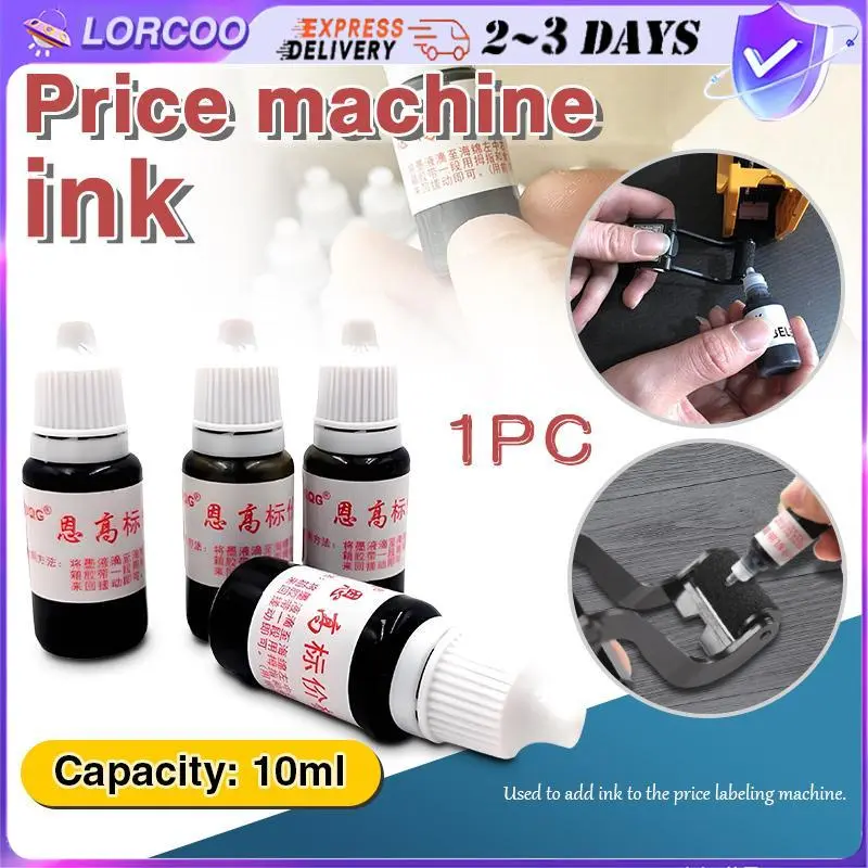 10ml Price Tag Labeller Refill Ink Oil Base For Numbering Machine ...