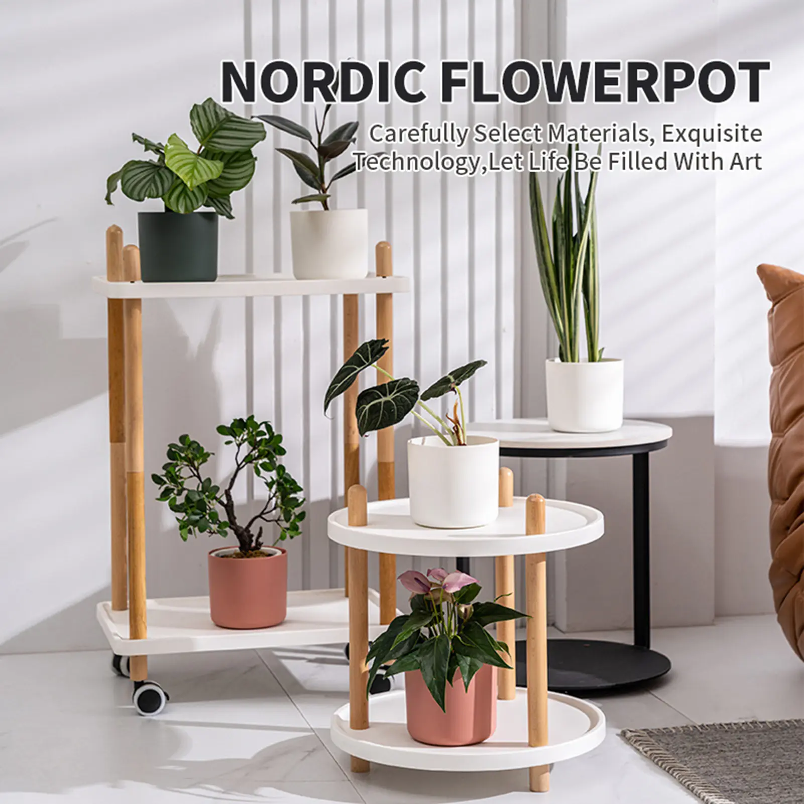Flower Pot Modern Elegant Solid Color Heavy Duty Drainage Holes Desktop Indoor Outdoor Plant Vegetable Herb Succulent Planter Pot Gardening Supplies