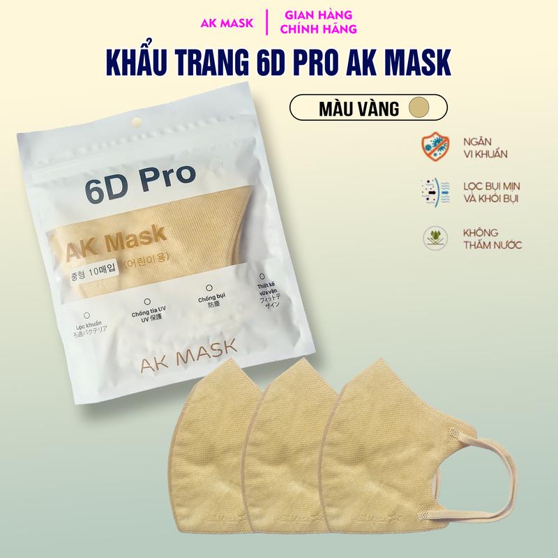combo 200 chiếc khẩu trang AK MASK 6D PRO mẫu mới cao cấp 6