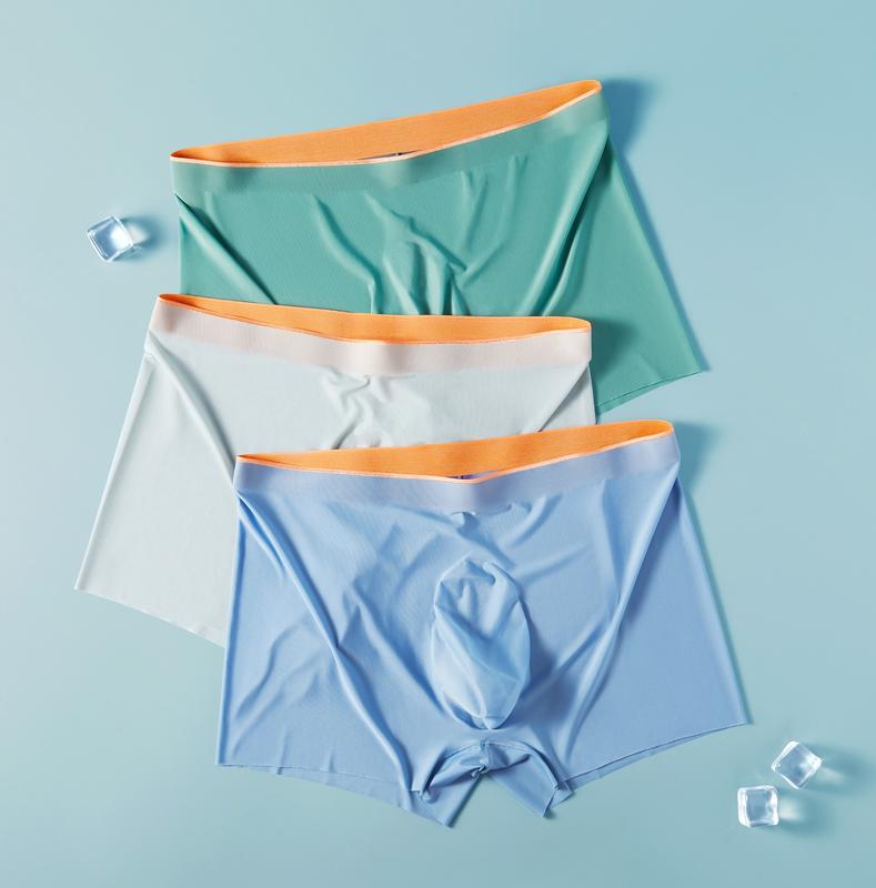 COMBO 4 QUẦN TẶNG 1, QUẦN LÓT LỤA BĂNG CAO CẤP NAM ( mã QL03 ) Boxer Sịp Quần Boxer Menswear boxers/trunks đan chéo Thun Kem quầnlót