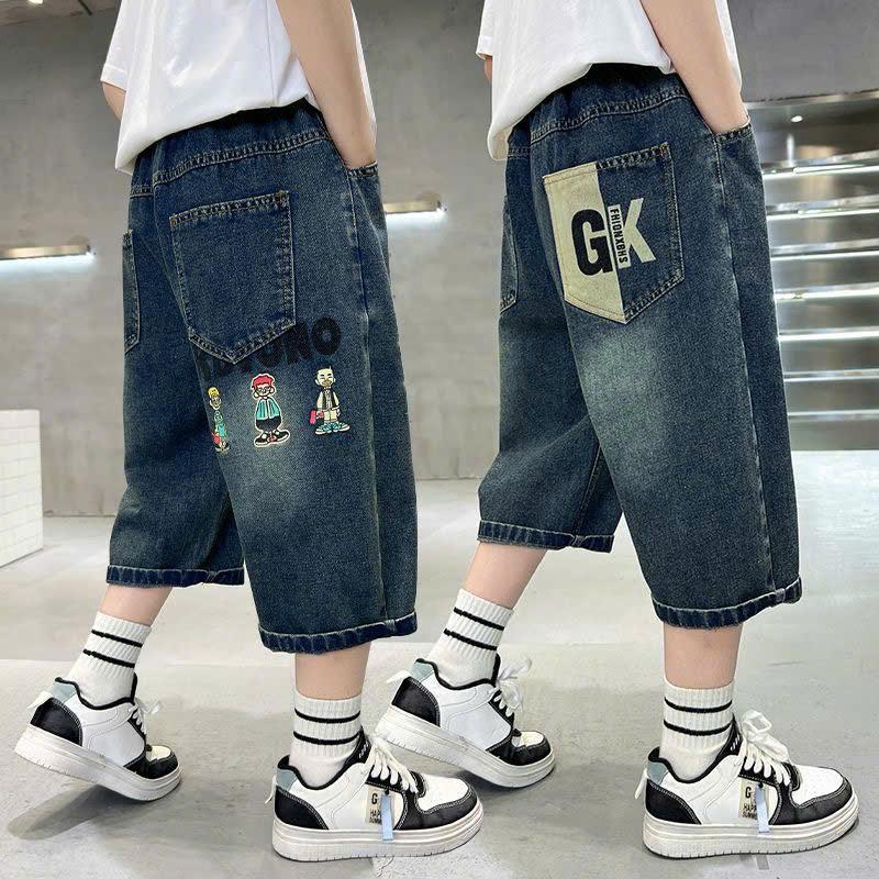 [ M3901 ]  Quần Jean ngố G.K + IN HINH phong cách cá tính Cho Bé Trai ( 25-56KG)