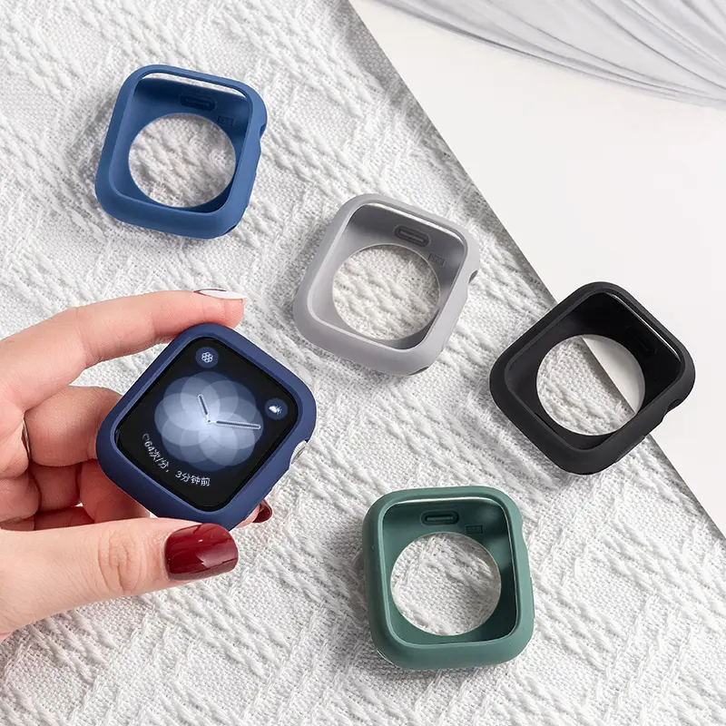 Soft silicone case for Apple Watch series10 9 8 7 45mm 41mm/Ultra 49mm 46mm cover protector shell iWatch se 6 5 3 44mm 40mm 42mm 38mm Protection Protective