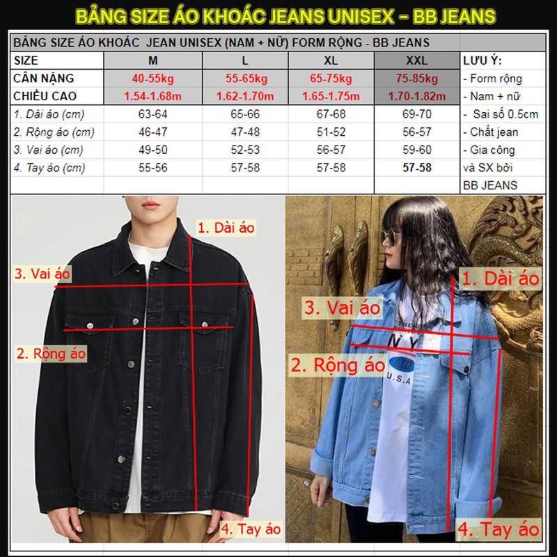 Product Introduction of Áo khoác jean màu xanh rách BB mới ra form rộng unisex bigsize 40-85kg 0