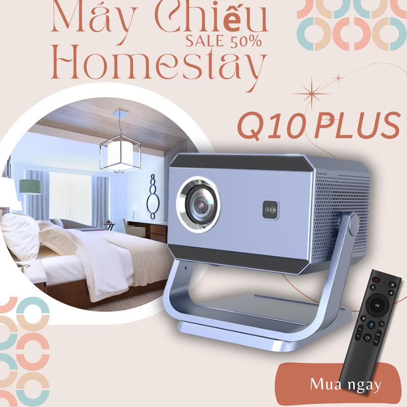  {TGMC} Máy chiếu Q10 Plus Movie Lengend hỗ trợ full HD  hệ điều hành android 12 projector Blutoot kèm màn hình maychieu mini 