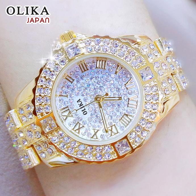 Đồng hồ nữ OLIKA Nhật Bản 8040 Đính Đá Sang Trọng, Hàng Loại 1, Mạ màu Siêu Đẹp