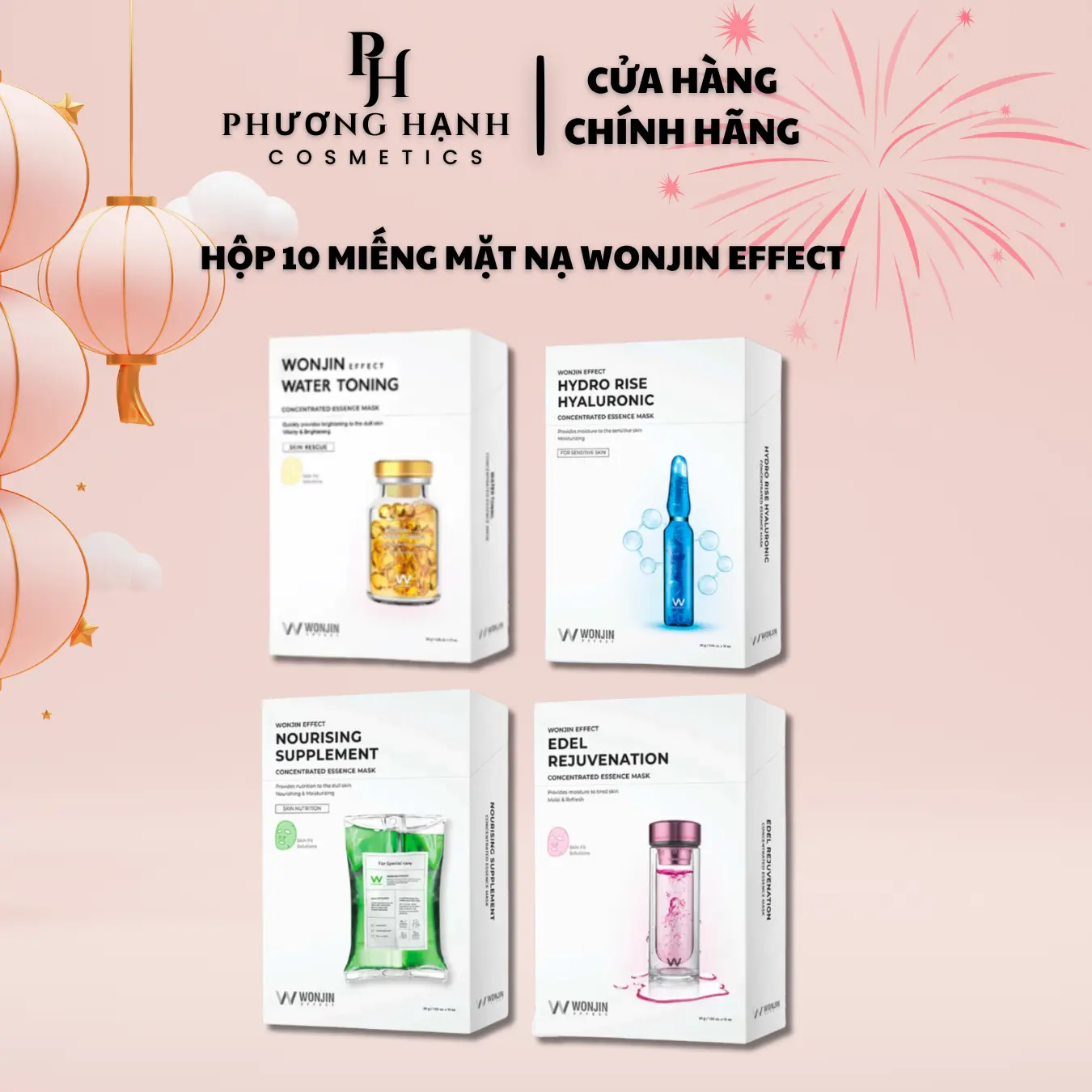 [ĐỘC QUYỀN LIVE] Mặt nạ dưỡng da Wonjin Effect Hộp 10 Miếng - Hàng công ty Skincare
