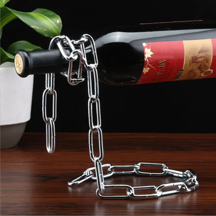 Personality Fashion Wine Bottle Stand European Creative Suspended Iron Art Rope Wine Rack Decoration