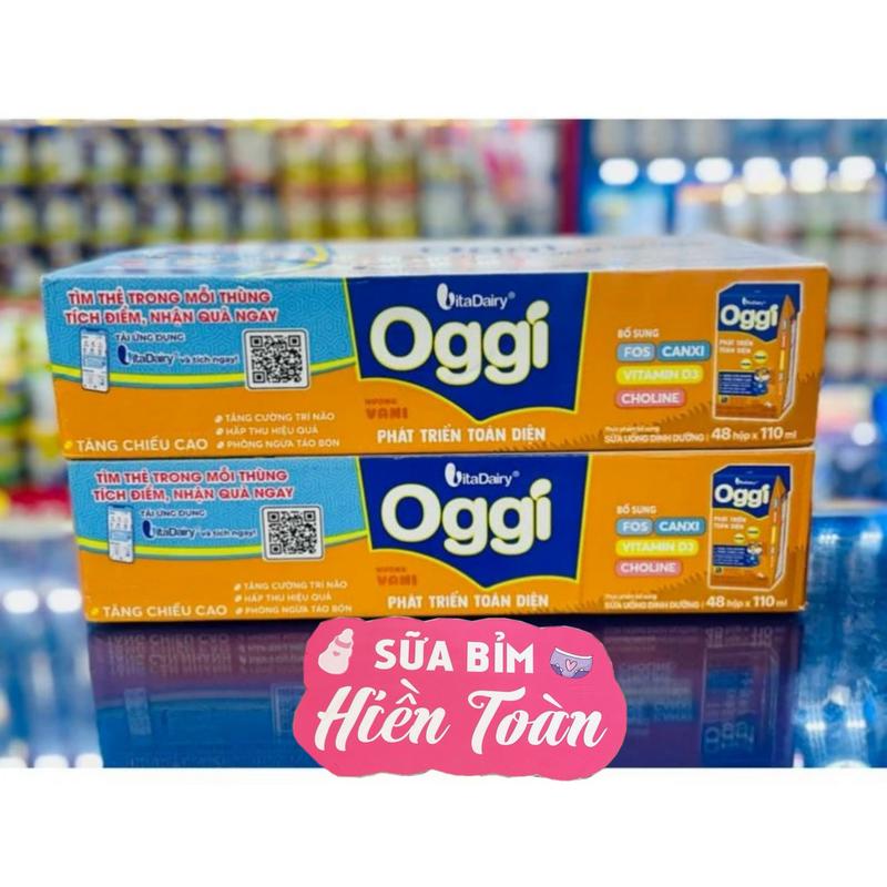 Sữa công thức pha sẵn Oggi vani 110ml ( thùng 48 hộp ) (k tặng lốc) sữabột trườngmầmnon 2