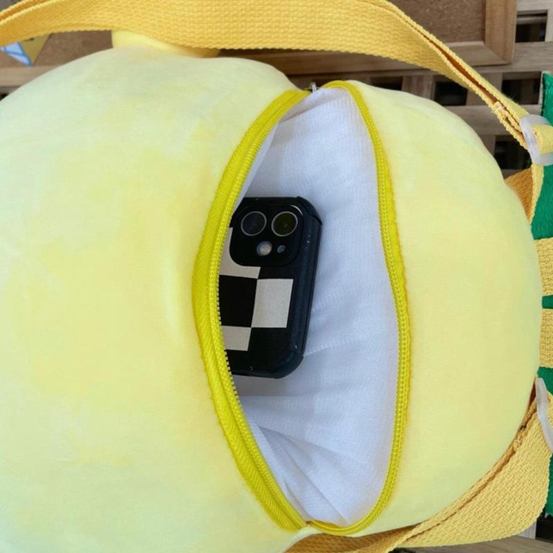 Balo Gấu Nhồi Bông Hình Quả Dứa Hoạt Hình Robo Trái Cây Dễ Thương Đeo Vai Backpack 6