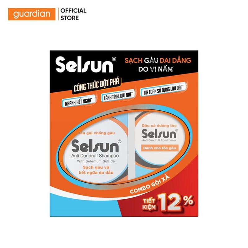 Bộ Sản Phẩm Selsun Hỗ Trợ Giảm Gàu Dầu Gội 100ml + Dầu Xả 100ml