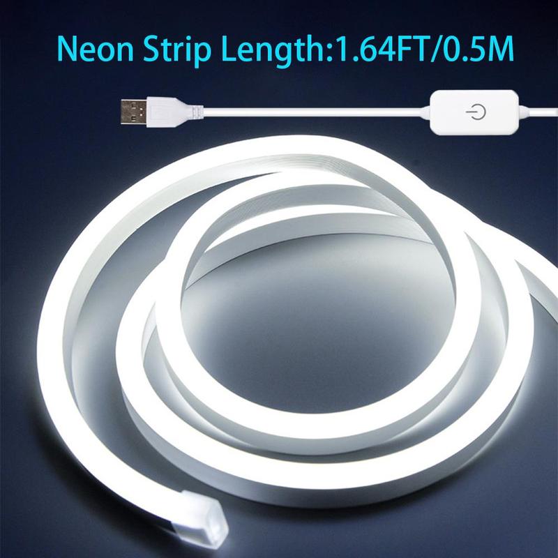 Flexible LED Neon Light, USB Powered Touch Sensor Dimmable Neon Light, Decorative Lighting for Bedroom, Living Room, Garden, Bar Decorative Lighting 2