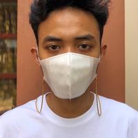 Gambar Zafa Strap Kalung Masker Pria Wanita Titanium Anti Karat Gold Silver - Strap Cuba - Black, 61cm dari Zafa Aksesoris Kota Depok 4 Tokopedia