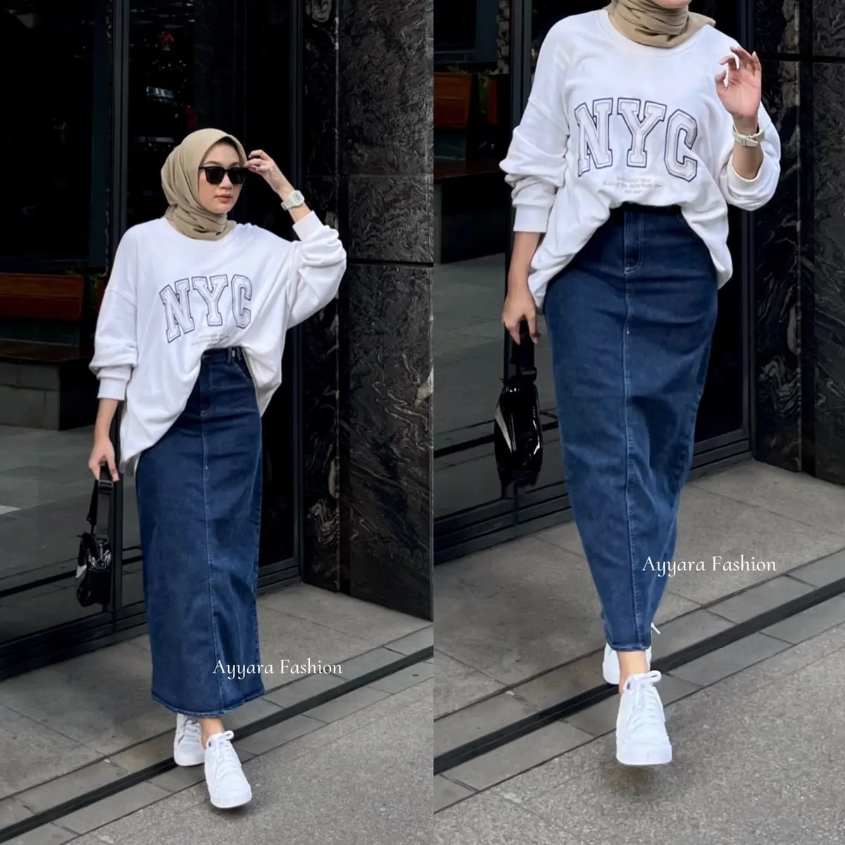 ROK JEANS SPAN STRETCH / ROK JEANS SNOW POLOS/ JEANS SKIRT HIGHWAIST