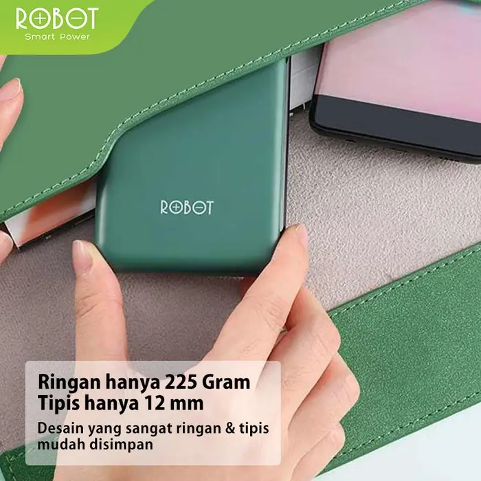 Power Bank Powerbank ROBOT 10000mAh RT180 Dual Input Port Type C & Micro USB ORIGINAL - GARANSI RESM 3
