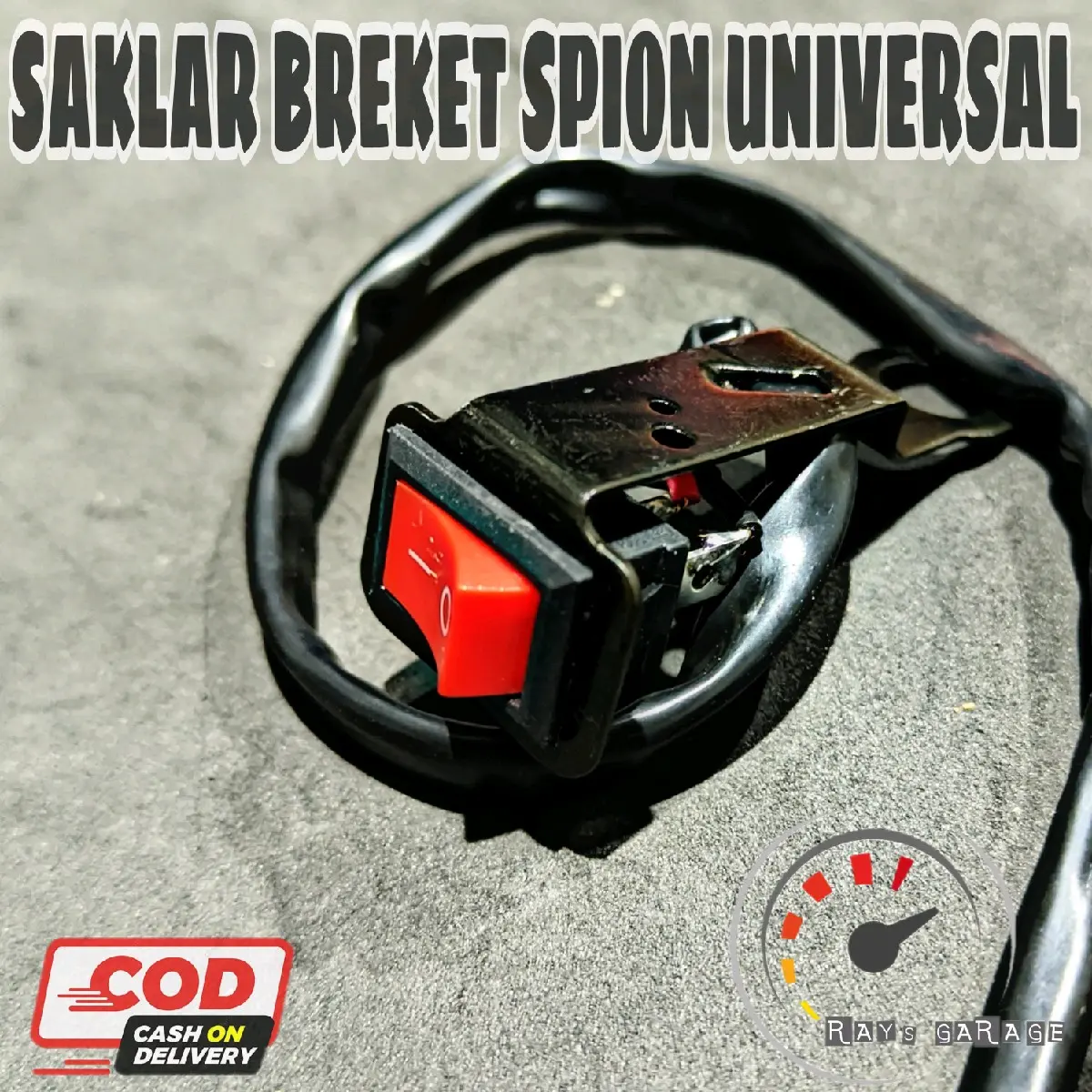 COD sakelar saklar breket switch on off lampu utama tembak universal dengan breket spion berkualitas Motor Kendaraan Motorcycle Bracket
