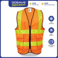 Gambar (Promo Eksklusif) GOSAVE Safety Vest 4 Line Mekanik Rompi Kerja Resleting Parkir Reflektif Scotlight Hijau Orange Proyek - GREEN dari Gosave Official Kota Tangerang 2 Tokopedia