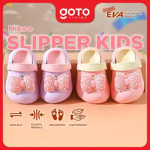 (Promo Terbatas) Goto [COD] Kikoo Slipper Kids Sandal Anak Perempuan Lucu Empuk Anti Slip
