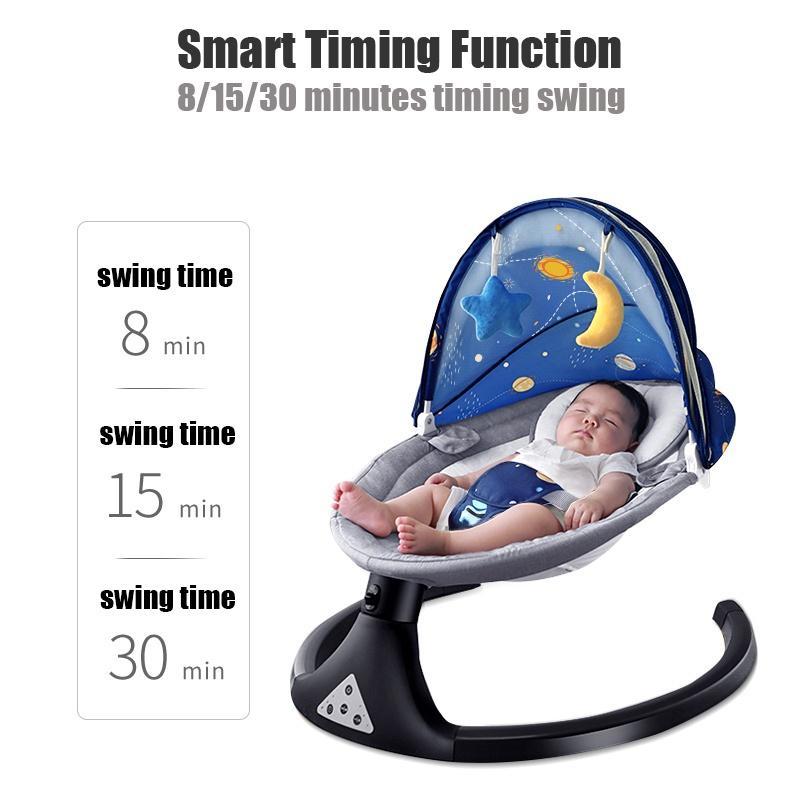 Ayunan Bayi Elektrik Otomatis Electric Baby Swing Kursi Goyang Listrik Bluetooth Remote Ada Musik untuk Bayi 0–3 Tahun Bantu Tidurkan Anak Sleep Baby dengan Mainan - Abu Lembut+Piring Ayunan Bayi Elektrik Otomatis Electric Baby Swing Kursi Goyang Listrik Bluetooth Remote Ada Musik untuk Bayi 0–3 Tahun Bantu Tidurkan Anak Sleep Baby dengan Mainan - Abu Lembut+Piring