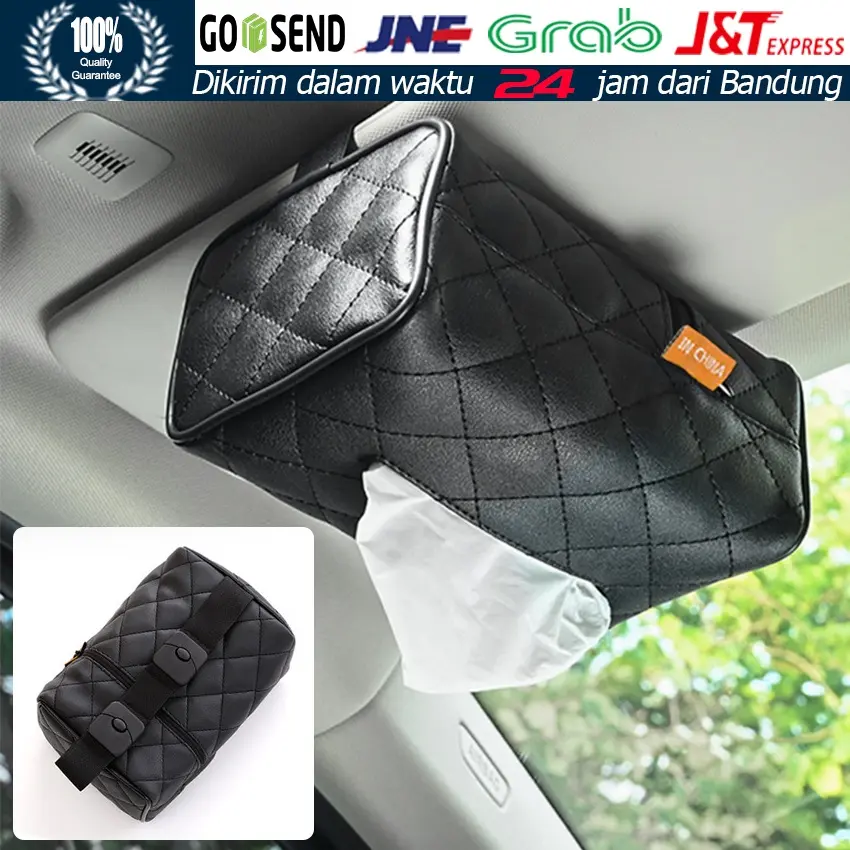 Tempat Tisu Mobil / Kotak Tissue Mobil Gantung Wadah Tisu Kartun Lucu Mobil Car Visor Box Organizer