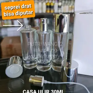 BOTOL PARFUM CASA PUTIH ULIR 30ML / BOTOL KOSONG
