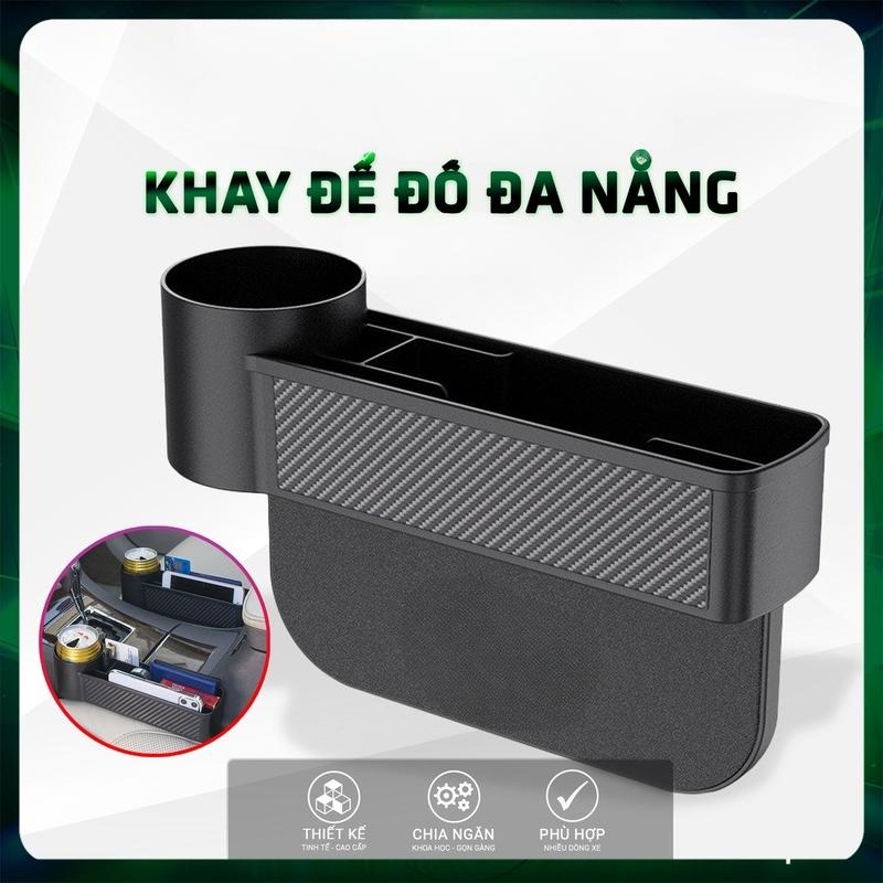Khay Đựng Đồ Khe Ghế Ô Tô Đa Năng - Hộc Để Đồ Cao Cấp Gắn Vào Ghế Lái, Ghế Phụ Trên Xe Hơi Phụ Tùng