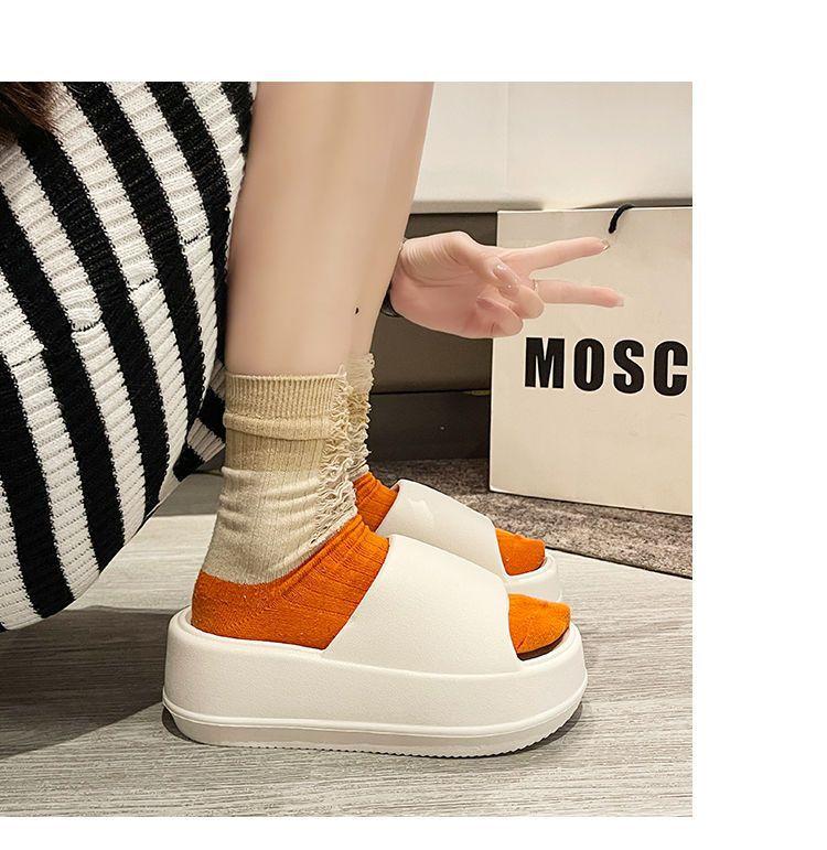 Product Introduction of Áo Đi Bên Ngoài Nam, Không Trơn Trượt, Dép Xăng Đan Tăng Dễ Phối Đồ Thời Trang Mới Mùa Hè Cho Nữ, Chất Liệu Eva, Khử Mùi, Thích Hợp Cho Nữ Đế Bằng Slipper DéP Quai Ngang Đồng Dép Lê 25