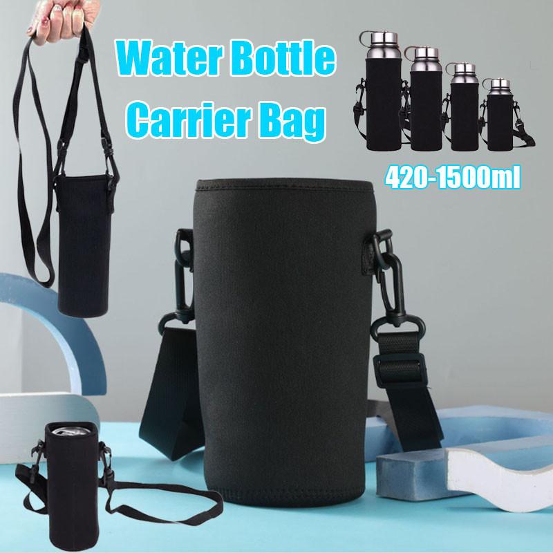 Pemegang Botol Air, Kapasiti 420ml-1500ml, dengan Penutup Bertebat Mudah Alih, Tali Bahu, Penutup Pelindung Beg Tumbler, Pemegang Penyimpanan Cawan, Beg 1