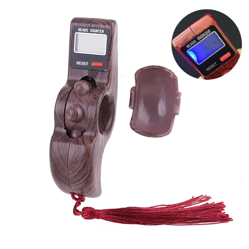 Rotating Prayer Beads Led Digital Counter Portable Finger Tasbeeh Misbaha Counter Prayer Islamic Tasbih Muslim Eid Gifts