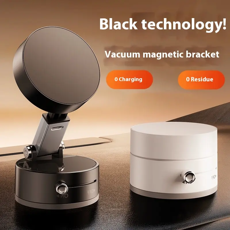 Cross-Border Foldable on-Board Bracket Vacuum  Car Navigation Bracket Double-Sided Magnetic Suction Lazy Phone Bracket holder ring