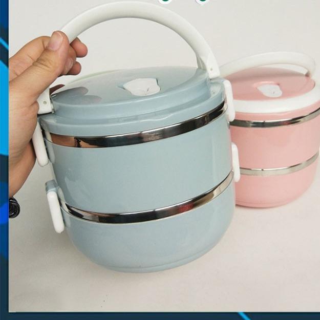Hộp cơm 2 tầng giữ nhiệt lõi inox Lunch Box