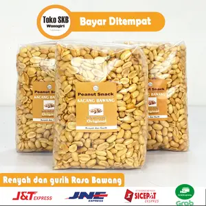 1KG Kacang Bawang Renyah dan Gurih Kacang Goreng Bawang