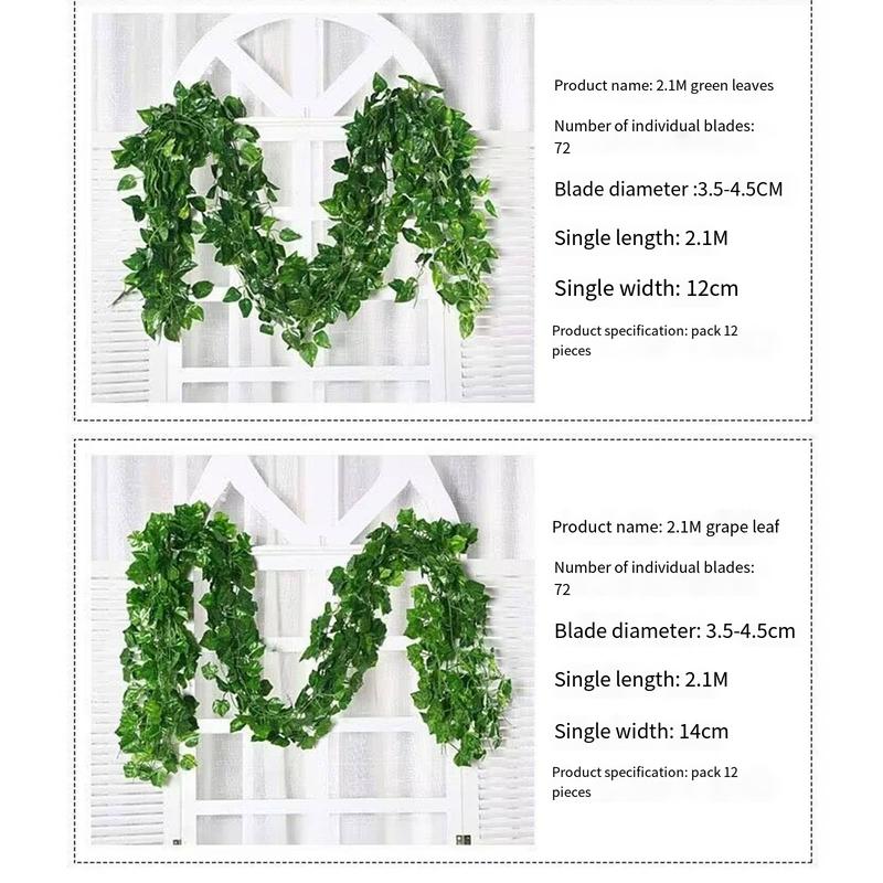 Product Introduction of Cây thường xuân nhân tạo, Cây leo tổng hợp, Lá thường xanh giả, Trang trí vòng hoa giả, Tấm phủ tường xanh, Tấm treo, Thích hợp cho mọi mùa, Sử dụng trong nhà và ngoài trời, Làm bằng nhựa, Dây leo leo bốn mùa Decor Trang Trí Nhà Decor Phòng 17