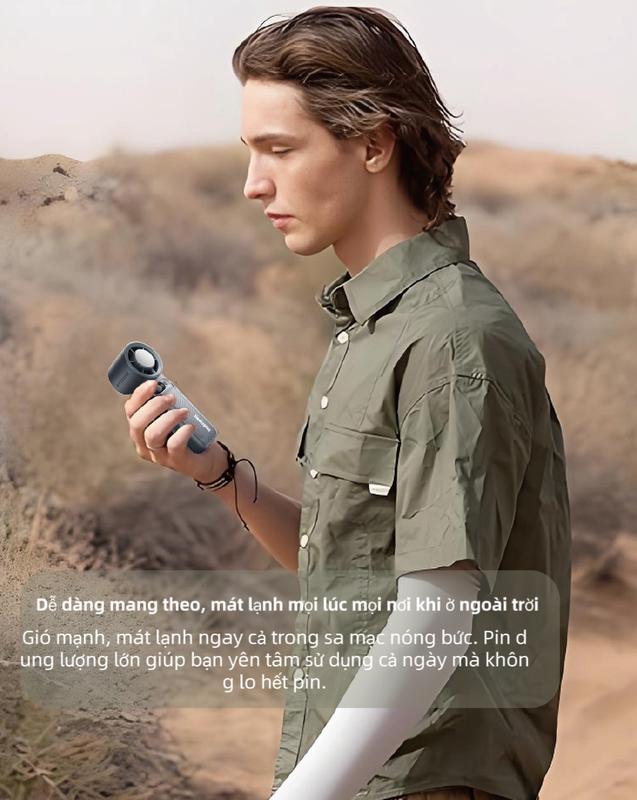【TiankePlus X DauDau】TF30Ultra Quạt điện Cầm Tay Pin 10.000mAh, Chức Năng Lạnh, Gió Mạnh, Gấp Gọn Tiện Lợi, Bảo Hành 12 Tháng Quạt Điều Hòa Mini 4