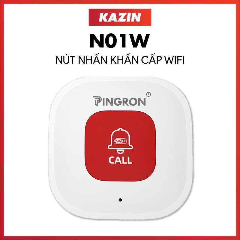 Chuông nút bấm báo động khẩn cấp cho người già sử dụng wifi chia sẻ không giới hạn thiết bị khắp mọi nơi N01W Pingron chuông  gọi cho cảnh sát