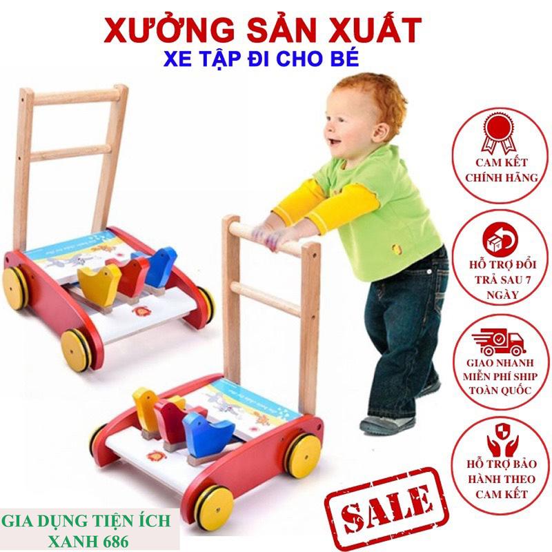 Xe tập đi gỗ hình con gà đáng yêu cho bé Voi