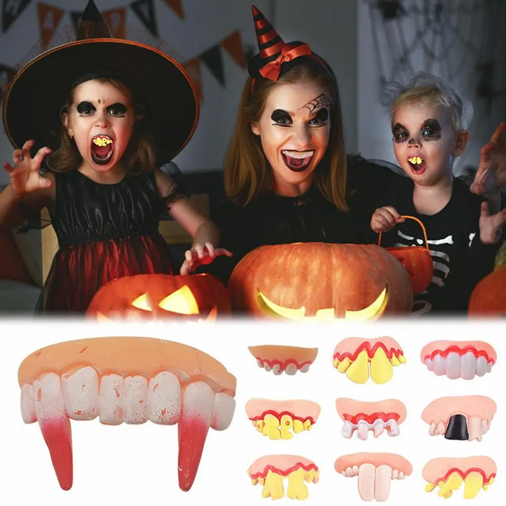 Đồ Chơi Răng Giả Vui Nhộn, Đồ Trang Trí Răng Giả, Thích Hợp Để Hóa Trang, Halloween, Tiệc Tùng Ngày Tháng Tư Của Kẻ Nghịch Ngợm, 1 Cái, W6B3