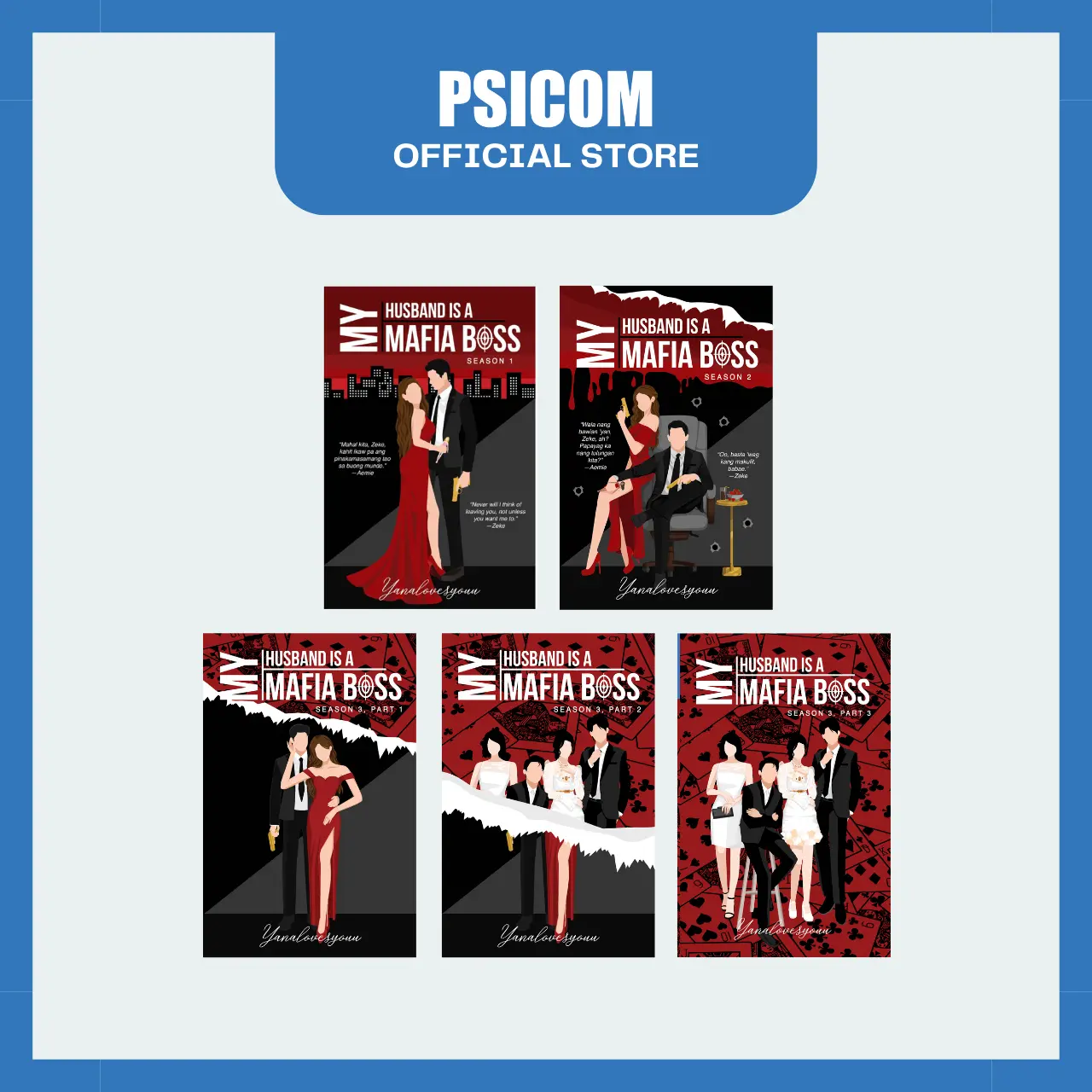 Psicom Bundle - My Husband is a Mafia Boss by Yanalovesyouu (5 books)