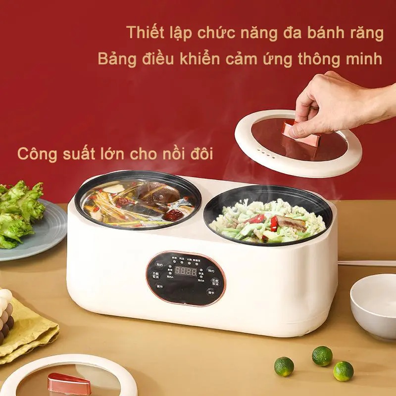 Nồi Cơm Điện Hai Gallon, XIAOMIMIJIA, Hoàn Toàn Tự Động, Đa Năng, Nồi Lẩu Điện Vịt Quan Thoại, Nồi Nấu Điện Thông Minh Hấp