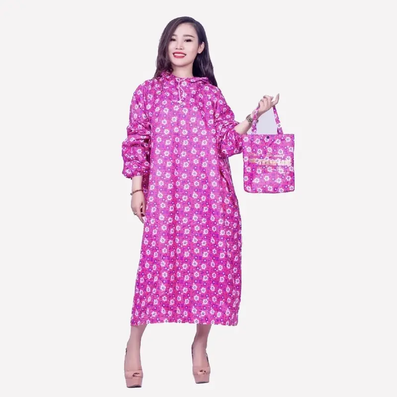 Người Lớn Áo mưa Bít Bông mẫu mới 2023. Vải dù cao cấp thời trang chống thấm,tặng kèm túi. 4
