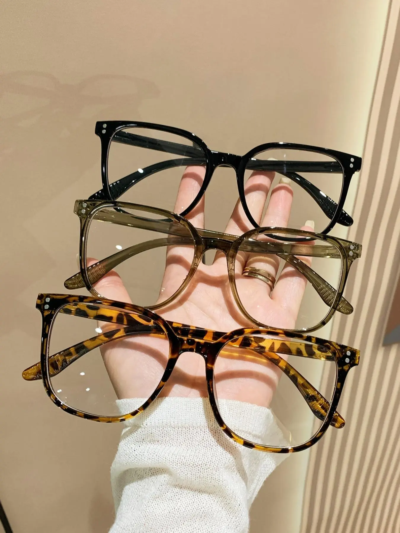 Simple Square Frame Eyeglasses for Women & Men, Summer Eyeglasses for Work, Daily Clothing Decor, Student Daily Use, Girlfriend Gifts