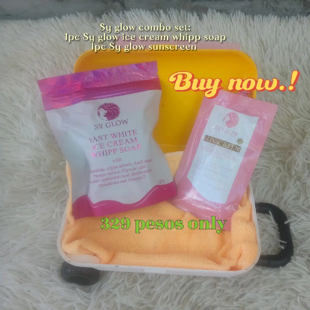 Sy glow Combo set Sy glow ice cream soap and sy glow sunscreen SPF 40 - TikTok Shop Philippines Sy glow Combo set Sy glow ice cream soap and sy glow sunscreen SPF 40 - TikTok Shop Philippines