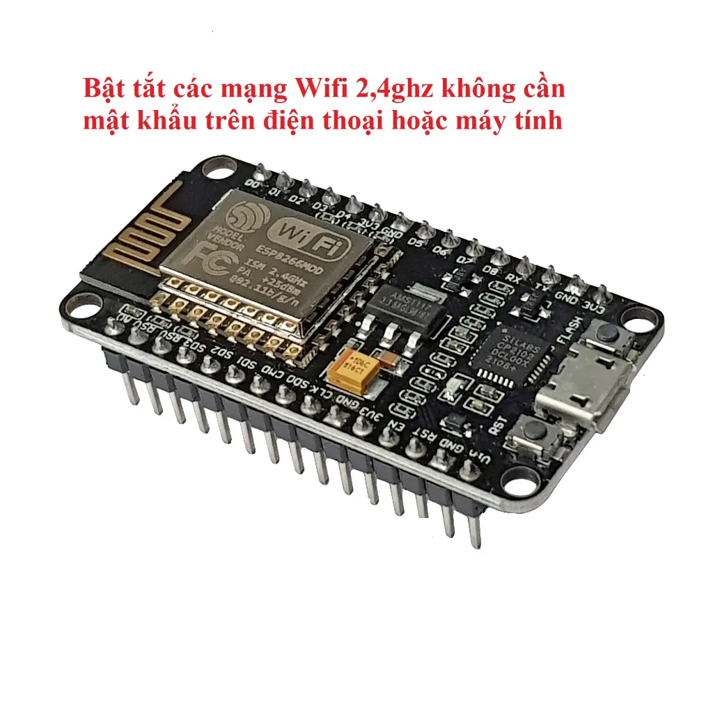 Bộ Kit RF thu phát WiFi thông minh ESP8266 NodeMCU Lua V3 CH340