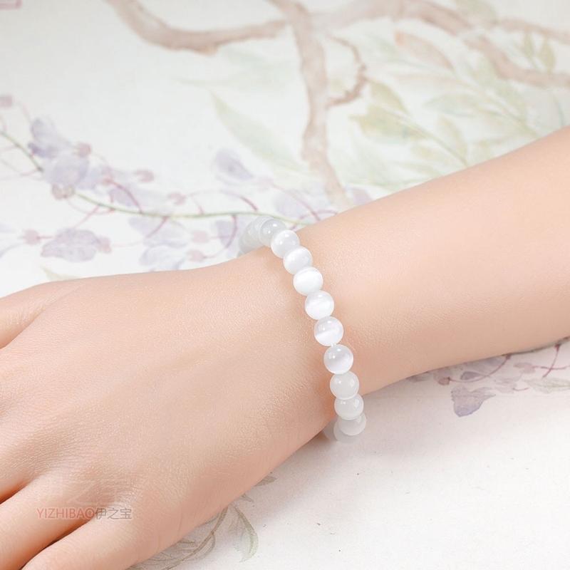 Vòng tay nữ,vòng m ắt mèo dạng chuỗi đá 8 ly đủ màu free size Đeo Tay Phụ Kiện Women