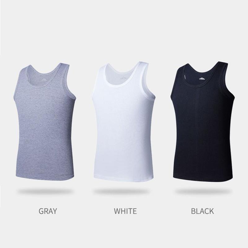 Quần Áo Nam, Mùa Hè, Ngoại Cỡ, Áo Ba Lỗ, Đen Trắng Xám, Áo Lót, Không Tay, Áo Vest Thể Dục, Áo Vest Tập Thể Hình Thường Ngày Hàng Mới Về 5